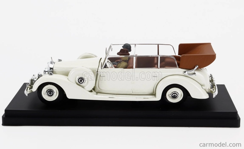 Rio-models Mercedes benz 770k Cabriolet 1938 With Eva Braun And Ss Military Guard Figures 1938 1:43 Bílá