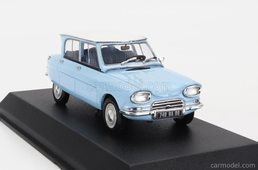 Modèle Réduit Citroën Ami 6 1966 Miniature Voiture CIT Ami 6 1966 - Échelle 1/43 - Bleu Monte Carlo - Norev