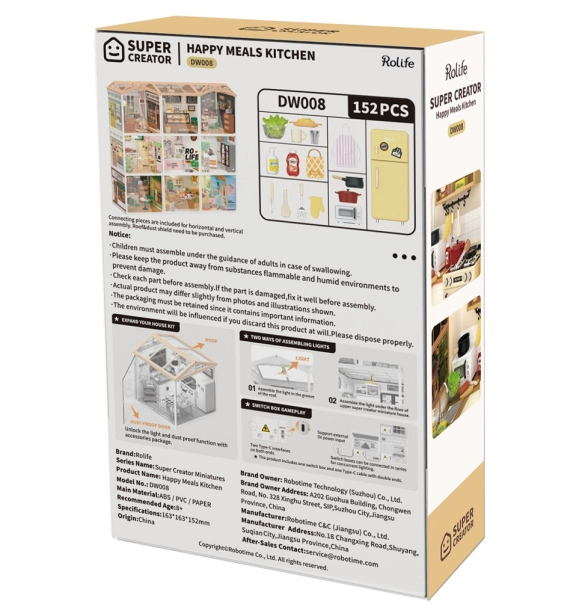 RoboTime Miniature House Kitchen Happy Meals
