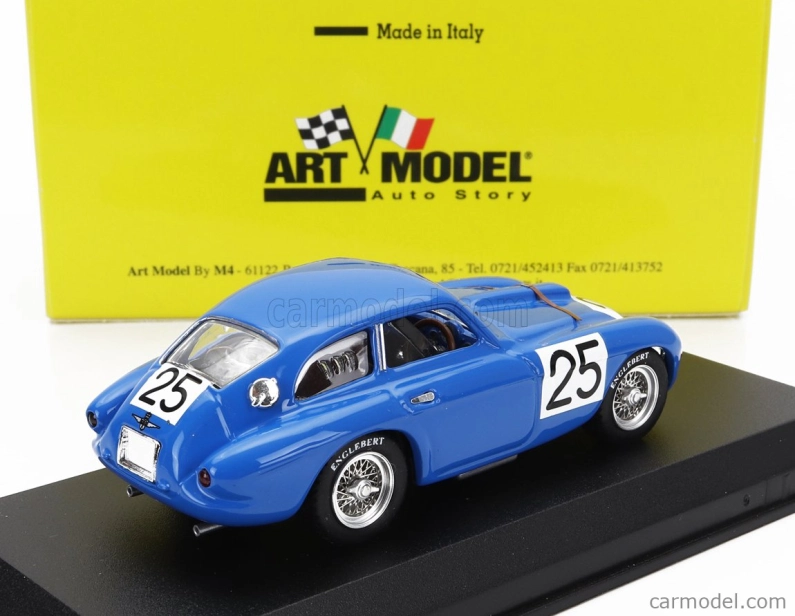Umelecký model Ferrari 195s 2.3l V12 Touring Berlinetta Team Luigi Chinetti N 25 24h Le Mans 1950 Raymond Sommer - Dorino Serafini 1:43 Modrá