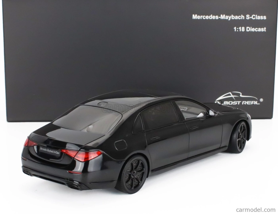 Almost-real Mercedes benz S-class S600 V12 Biturbo Maybach 2023 1:18 Obsidian Black
