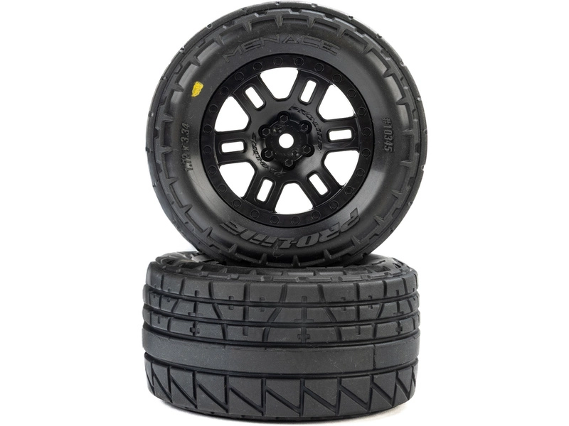 Pro-Line koleso 1:16 s pneumatikou Menace, disk Split Six čierny 12 mm (2): Arrma Mini Kraton