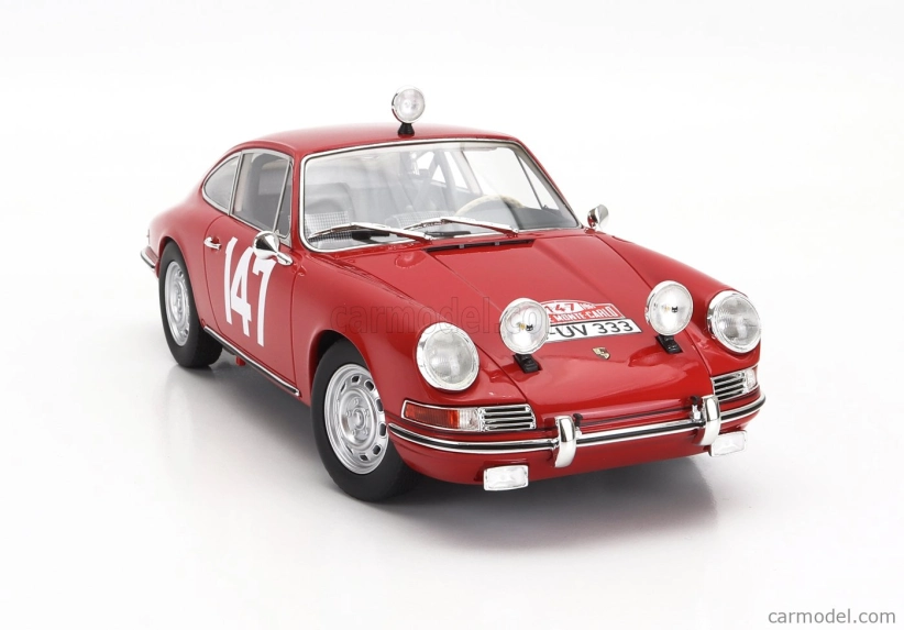 Matrix modely v mierke 1:18 Porsche 911s Coupe N 147 Winner Class Rally Montecarlo 1965 Herbert Linge - Peter Falk