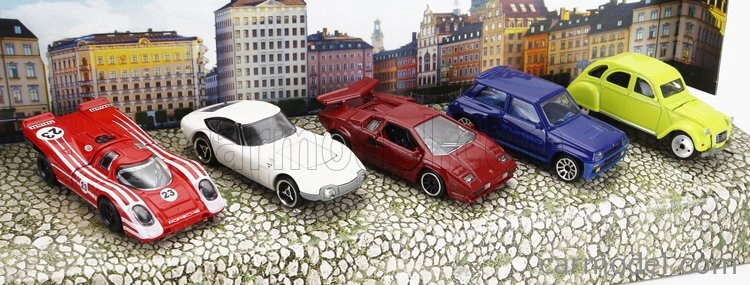 Majorette Renault Set pěti modelů 1:64