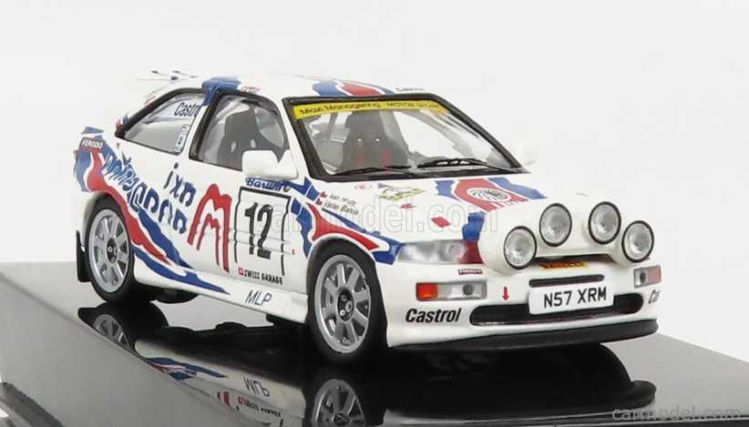Ixo-models Ford england Escort Rs Cosworth (nočná verzia) N 12 Rally Barum 1996 V.blahna - I.hruby 1:43 Biela modrá červená