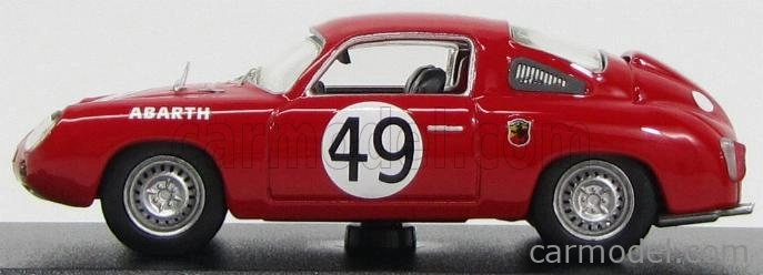 Najlepší model Fiat Abarth 850s Coupe Team Abarth Cie N 49 24h Le Mans 1960 Spychier - Feret 1:43 Red