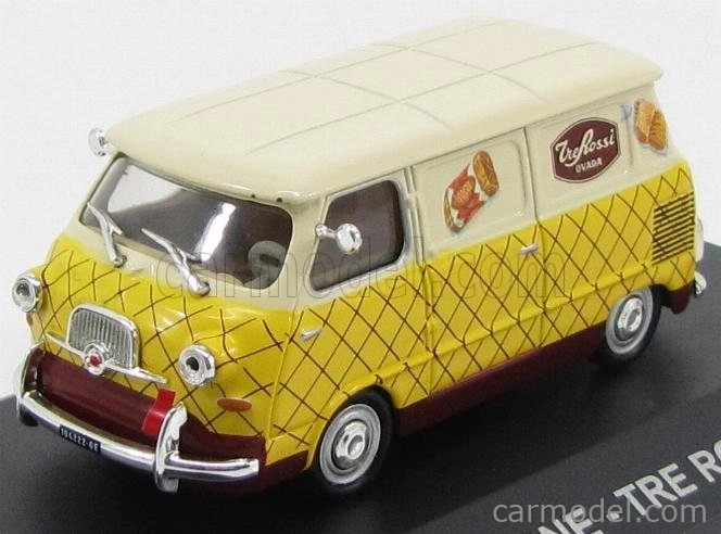 Edicola Fiat 600 Furgone Van Tre Rossi 1957 1:43 Ivory Cream Brown