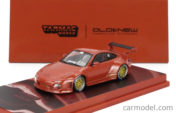 Tarmac Porsche 911 997-2 Coupe 2010 - Old & New 997 1:64 Red Met