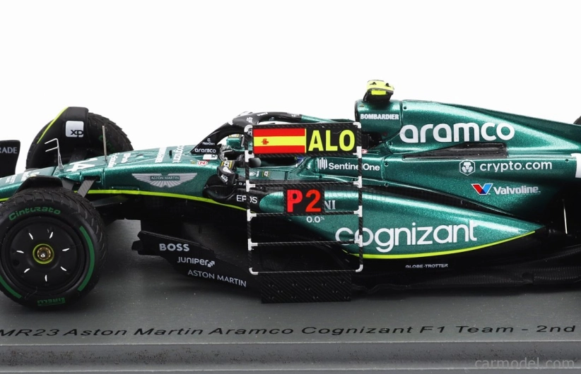 Spark-model Aston martin F1 Amr23 Team Aramco Cognizant N 14 2nd Dutch GP 2023 Fernando Alonso 1:43 Green