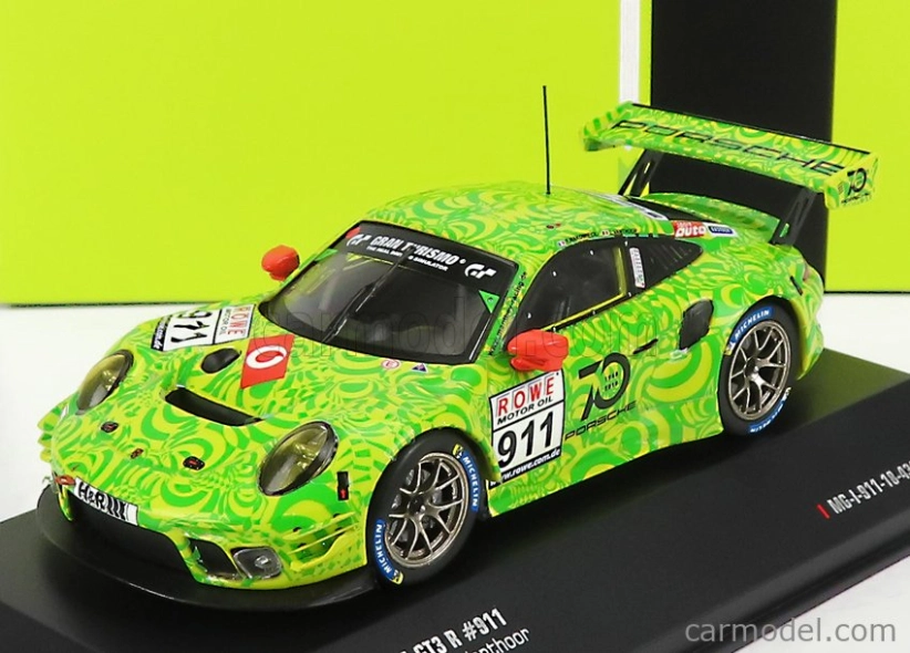 Ixo-models Porsche 911 991-2 Gt3 R Team Manthey Racing N 911 1:43, zelená