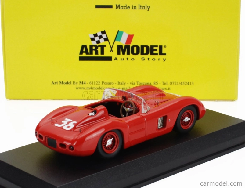 Umelecký model Ferrari 500tr Spider S/n.0640 N 38 2nd Circuito Del Posillipo Napoli Gp 1957 Renato Boffa 1:43 Red