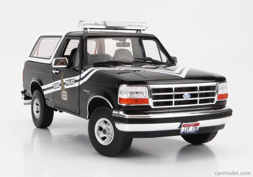 Greenlight Ford usa Bronco Idaho State Police 1996 1:18 Černá Bílá