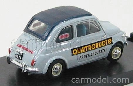 Brumm Fiat 500 Nuova 1958 - Prova Di Durata Quattroruote 1:43 Grey