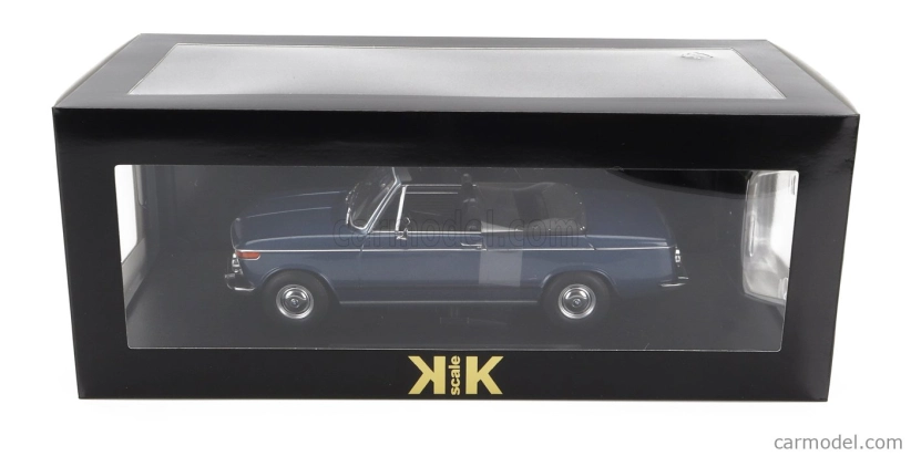 BMW 2002 Cabriolet 1968 v mierke kk - s odnímateľnou mäkkou strechou 1:18 Blue Met