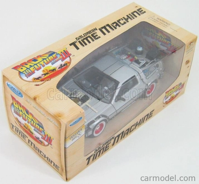 Welly De lorean Time Machine - Back To The Future 3 - Ritorno Al Futuro 3 1:24 Silver