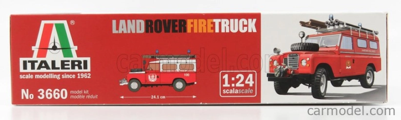 Italeri Land rover Land Iii Series 109 Hampshire Service Fire Engine 1961 1:24 /