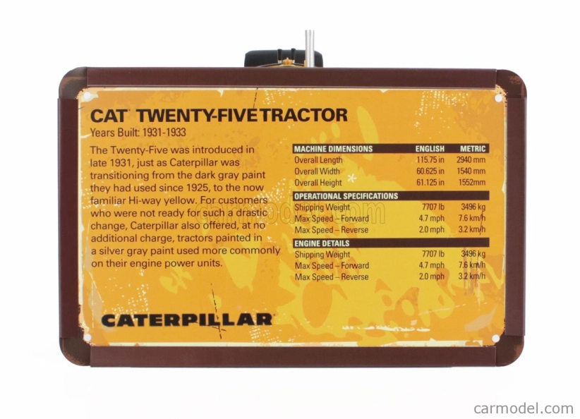 Dm-models Caterpillar Twenty Five Cingolato - Traktor 1:16 žltý