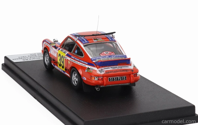 Trofeu Porsche 911 Carrera Rs (night Version) N 39 Rally Montecarlo 1977 Gerard Swaton - Bernard Cordesse 1:43 Orange