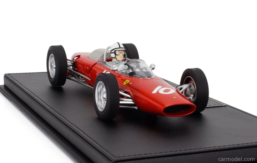 Gp-replicas Ferrari F1 156 F1-63 N 10 2nd British Silverstone Gp (with Pilot Figure) 1963 John Surtees 1:18 Red