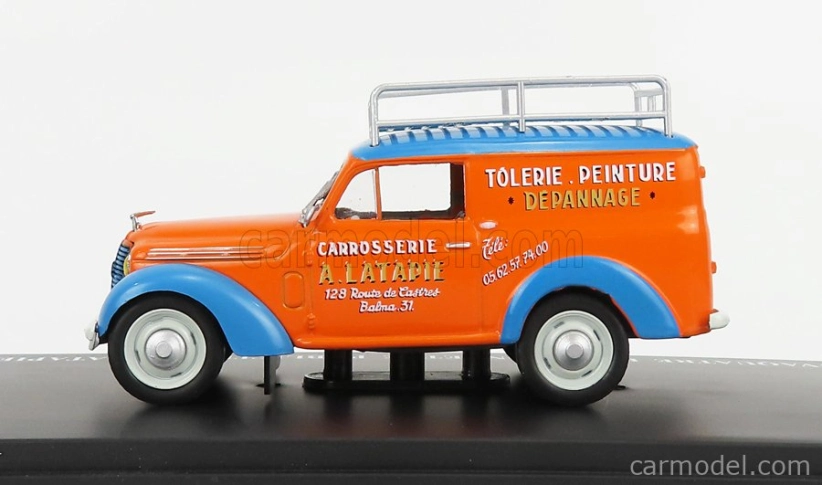 Edicola Renault Javaquatre Van Tolerie Peinture Depannage 1942 1:43 Oranžová svetlo modrá