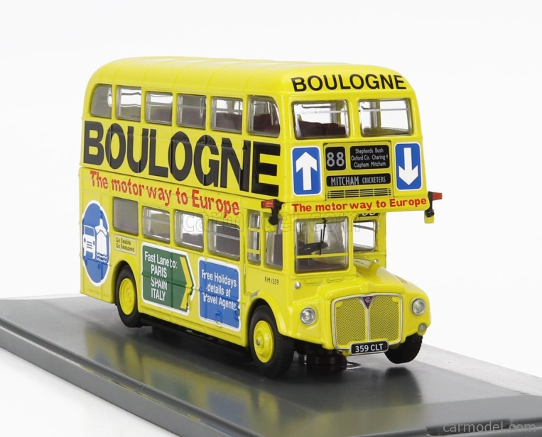 Corgi AEC Type Rm Autobus London Transport Boulogne Route 88 Mitcham Cricketers 1949 1:76 Žlutá