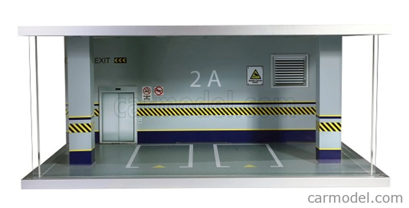 Atlantic Vetrina display box Diorama Parcheggio - Parking - Cars Not Included - Lungh.lenght Cm 68.5 X Largh.width Cm 43.0 X Alt.height Cm 30.0 1:18 Různé