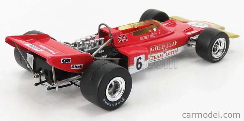 Quartzo Lotus F1 72c Team Lotus N 6 Víťaz majstrovstiev sveta v GP Francúzska 1970 Jochen Rindt 1:43 Červené zlato