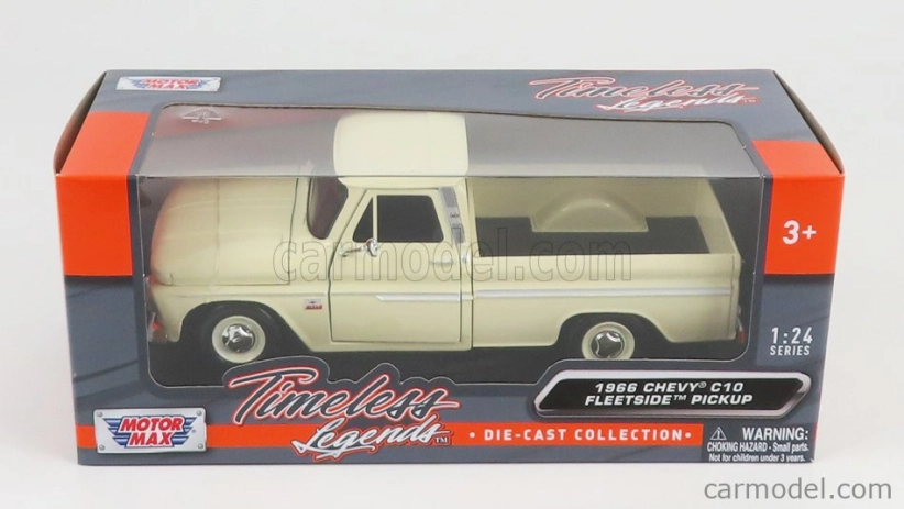 Motor-max Chevrolet C-10 Fleetside Pick-up 1966 1:24 Cream