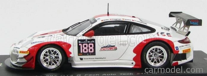 Spark-model Porsche 911 997-2 Gt3 R Team Fach Auto Tech N 188 24h Spa 2014 O.klohs - M.ragginger - P.frommenwiler - S.dolenc 1:43 Bílá Červená