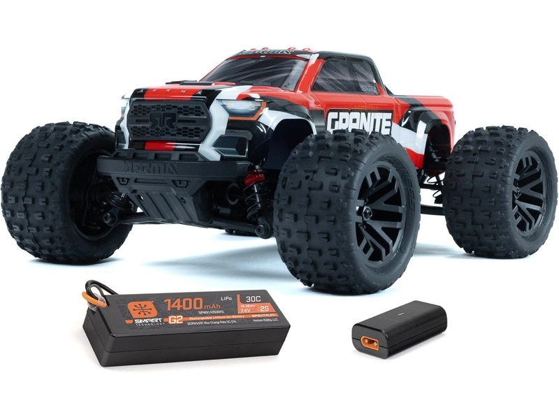 RC auto Arrma Granite Grom 1:18 4WD Smart RTR, červené
