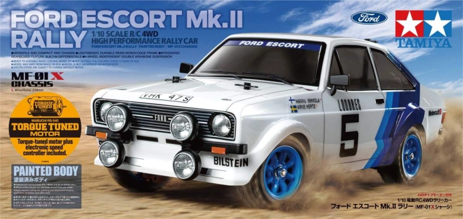 RC auto Tamiya Ford Escort Mk.II Rally MF-01X