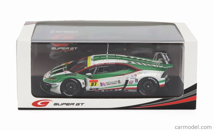 Spark-model Lamborghini Lamborghini Gt3 Team Jloc N 87 Gt300 Class Super Gt 2024 Kosuke Matsuura - Natsu Sakaguchi 1:43 Zelená Biela