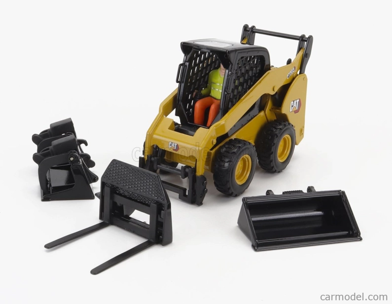 Dm-models Caterpillar Cat272d3 Ruspa Gommata - Skid Steer Loader 1:32 Žlutá Černá