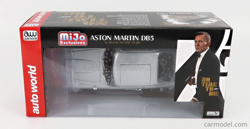 Autoworld Aston martin Db5 1964 - 007 James Bond - No Time To Die - Non E' Tempo Per Morire 1:18 Silver
