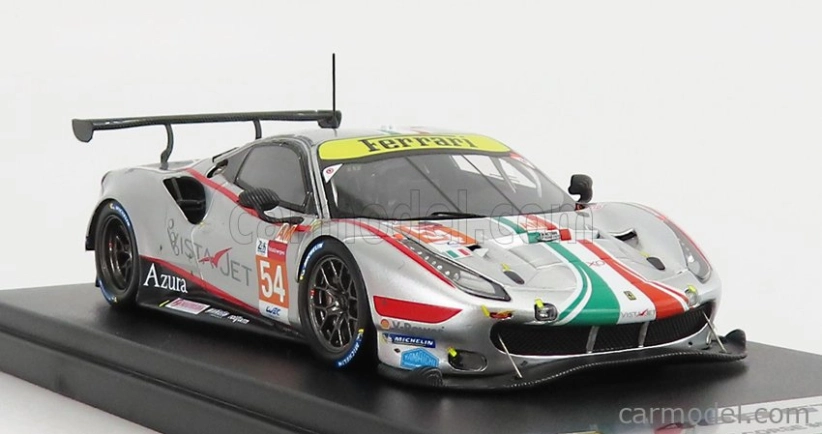 Looksmart Ferrari 488 Gte Evo 3.9l Turbo V8 Team Af Corse N 54 1:43, stříbrná