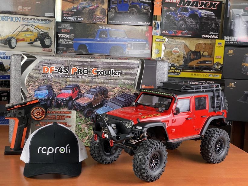 RC auto DF-4S PRO Crawler 313 mm 1:10, červená