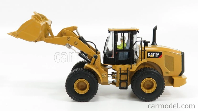 Dm-models Caterpillar Cat950gc Ruspa Gommata - Scraper Tractor Wheel Loader 1:50 Žlutá Černá