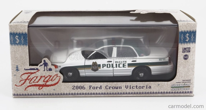 Greenlight Ford usa Crown Victoria Police Interceptor Atlanta Police 2009 - Baby Drive 1:43 Bílá