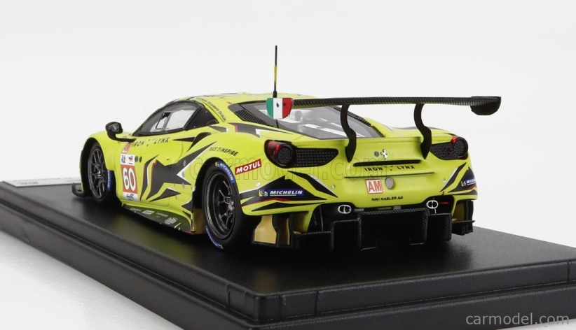 Looksmart Ferrari 488 Gte Evo 3.9l Turbo V8 Team Iron Lynx N 60 24h Le Mans 2022 C.schiavoni - A.balzan - R.giammaria 1:43 Yellow Black