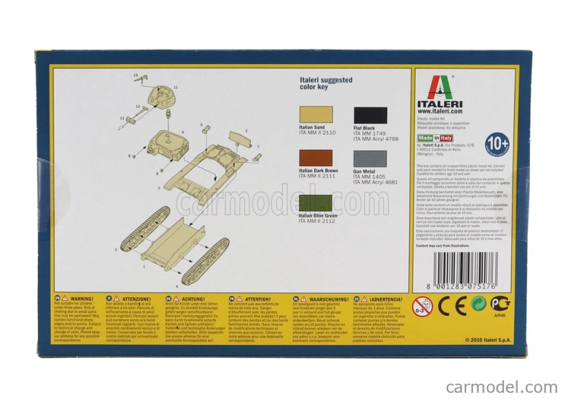 Italeri Iveco fiat Tank Ansaldo M13/40 Military 1942 1:72 /