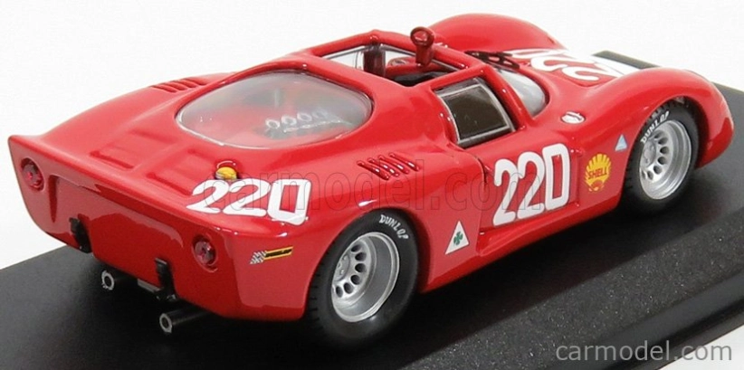 Najlepší model Alfa romeo 33.2 N 220 Targa Florio 1968 Vaccarella - Schutz 1:43 Red