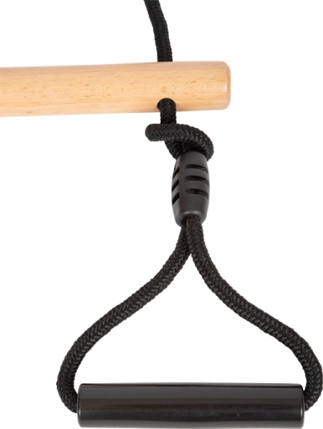 malá nožná hojdačka Trapéz s gymnastickými kruhmi "Black Line"