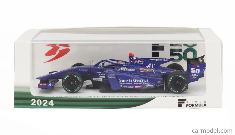 Spark-model Dallara Sf23 Hr-417-e M-tec Team B-max Racing N 50 Super Formula Season 2024 Iori Kumura 1:43 Blue Black