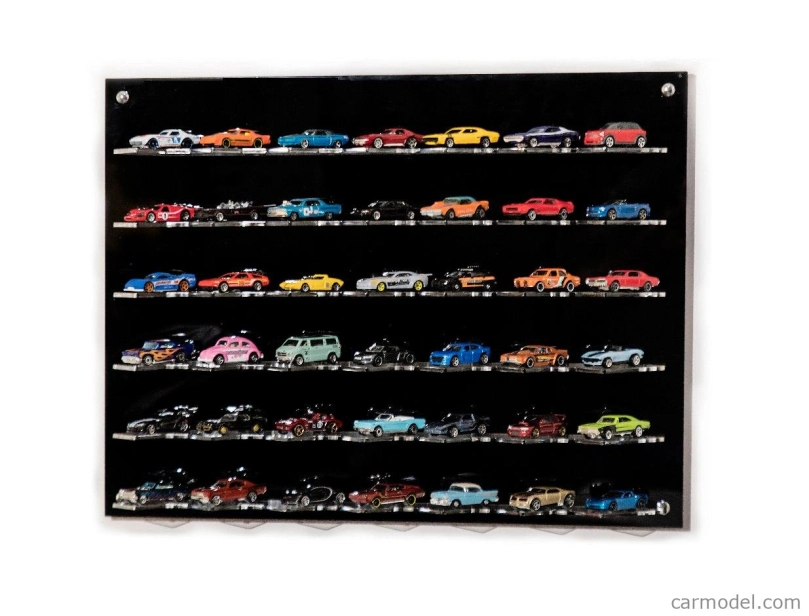 Atlantic Vetrina display box Espositore - Pre 42 Cars 1/64 Lungh.lenght Cm 61.0 X Largh.width Cm 12.0 X Alt.height Cm 47.0 (altezza Utile Tra I Ripiani Cm 8.0 Inner Height Among Shelves) 1:64 Plastic Display