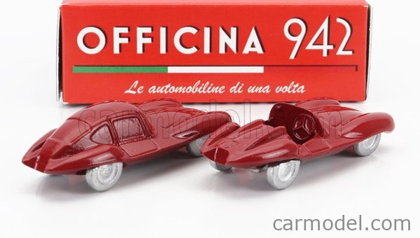 Officina-942 Alfa romeo Set 2x 1900 C52 Disco Volante Coupe + Spider 1952 1:76 červená