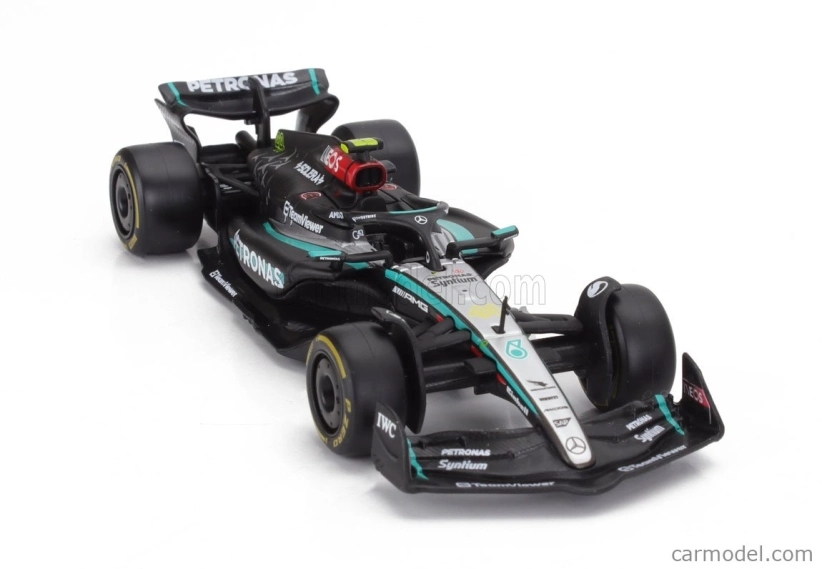 Bburago Mercedes gp F1 W15 Eq Performance Team Amg Petronas Motorsport N 44 Season 2024 Lewis Hamilton 1:43 čierna strieborná zelená