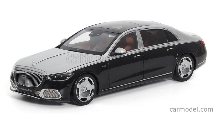 Almost-real Mercedes benz S-class S600 V12 Biturbo Maybach 2021 1:18 Černá Stříbrná