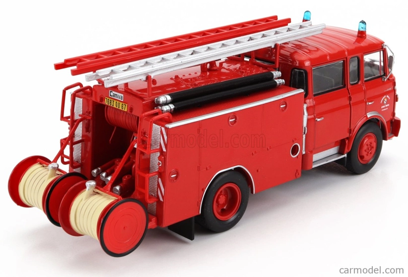 Edicola Berliet Gak 20 Tanker Truck 1969 - Hasičské auto - Vigili Del Fuoco - Feuerwehr 1:43 Červená