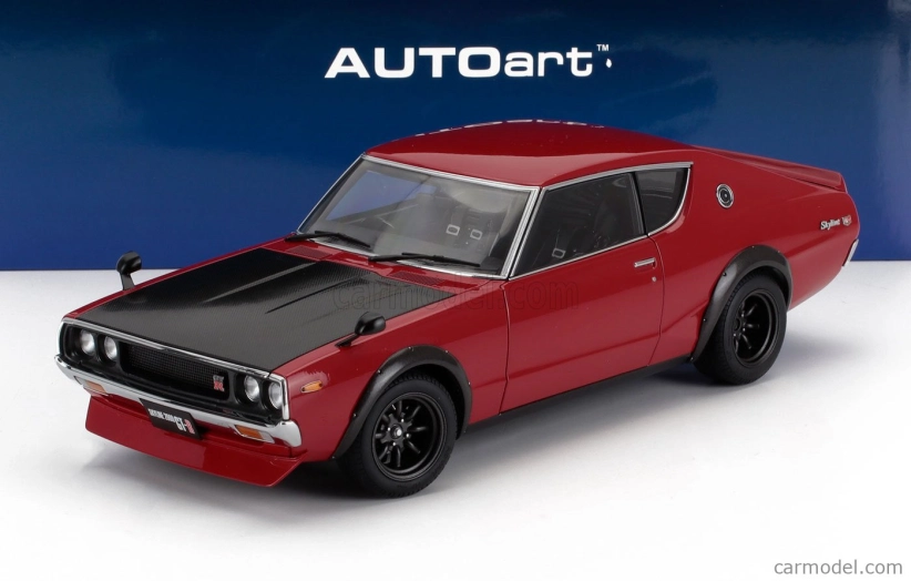 Autoart Nissan Skyline 2000 Gt-r (kpgc110) Vyladená verzia Coupe 1973 1:18 Červená čierna