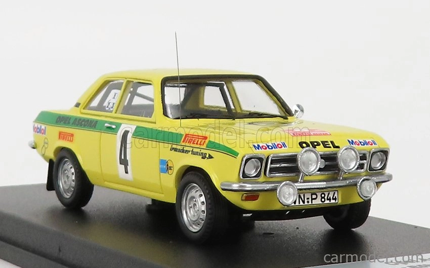 Trofeu Opel Ascona A (nočná verzia) N 4 Winner Rally Russelsheim 1973 W.rohrl - J.berger 1:43 Žltozelená
